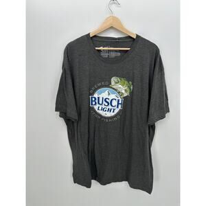 Brew City Mens Gray Bush Light Fish T-Shirt Sz XXL NWT Outdoors Casual